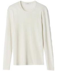 Lemaire - Geribbelde Jersey Top Met Lange Mouwen - Lyst