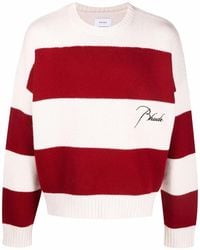 Rhude - Gestreifter Pullover Mit Logo - Lyst