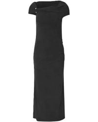 Stine Goya - Off-Shoulder Ruched Midi Dress - Lyst