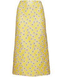 La DoubleJ - Floral-embroidered Pencil Skirt - Lyst