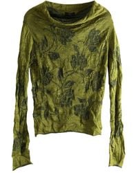 Y's Yohji Yamamoto - Floral-Embroidered Off-Shoulder Blouse - Lyst