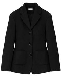 Loewe - Wool Single-Breasted Jacket - Lyst