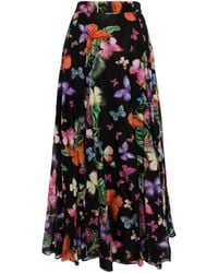 Charo Ruiz - Tana Butterfly-Print Maxi Skirt - Lyst