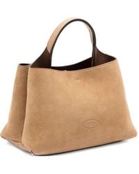 Tod's - Top-Handle Suede Tote Bag - Lyst