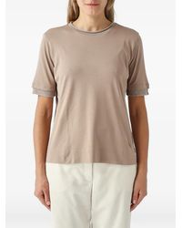 Gran Sasso - Sequin-Embellished Short-Sleeve T-Shirt - Lyst