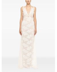 Nissa - Beaded Lace-Panel Maxi Dress - Lyst