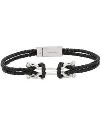 Ferragamo - Gancini Braided Bracelet - Lyst