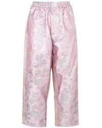 Biyan - Pantalones Rectos Con Motivo Floral En Jacquard - Lyst
