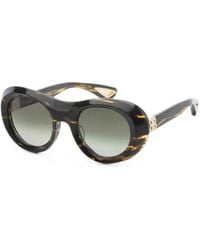 Bugatti - Tortoiseshell-Effect Round-Frame Sunglasses - Lyst