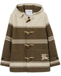 Burberry - Harrogate Striped Hooded Duffle Coat - Lyst