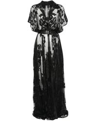Norma Kamali - Floral-Devoré Maxi Dress - Lyst