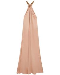 Stella McCartney - Chain Link-Detail Halterneck Gown - Lyst
