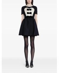 Valentino Garavani - Crepe Couture Bow-Detail Mini Dress - Lyst