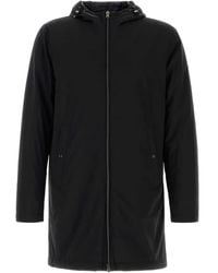 Herno - Cappotto Lungo Con Cappuccio - Lyst