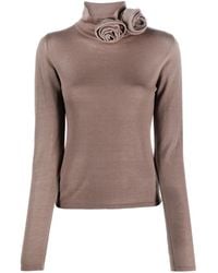 Blumarine - フローラル ファインニットtシャツ - Lyst