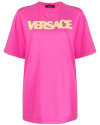 Versace - T-shirt Met Logoprint - Lyst