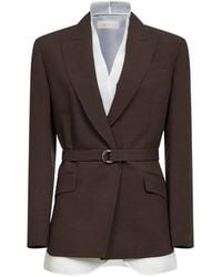 Blanca Vita - Belted Peak-Lapel Blazer - Lyst