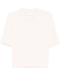 Closed - Ribbed Buttoned Polo Top - Lyst