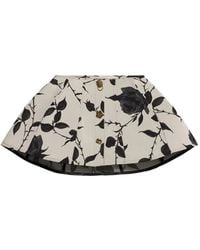 Blumarine - Floral-Print Button-Detail Mini Skirt - Lyst
