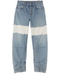 Jil Sander - High Waist Jeans Met Colourblocking - Lyst