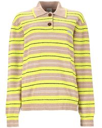 Paul Smith - Striped Button-Collar Jumper - Lyst
