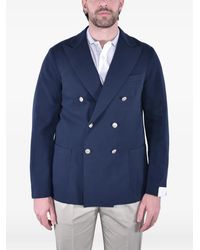 Eleventy - Veste En Piqué À Boutonnière Croisée - Lyst