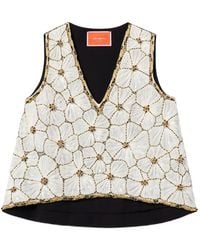 La DoubleJ - V-Neck La Scala Top - Lyst