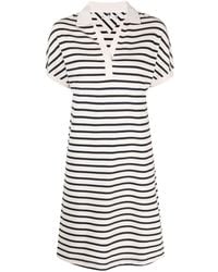 Tommy Hilfiger - Logo-embroidered Striped Dress - Lyst