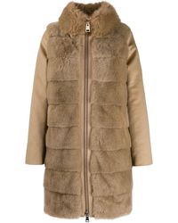 Herno Faux Fur Coat - Brown