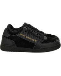 Versace Jeans Couture - Logo Leather Sneakers - Lyst