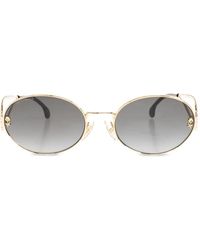 Etro - Rose-Detail Round Sunglasses - Lyst