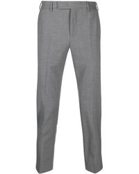 PT Torino - Mid-rise Wool Tailored Trousers - Lyst