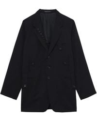 Yohji Yamamoto - Single-Breasted Wool Coat - Lyst