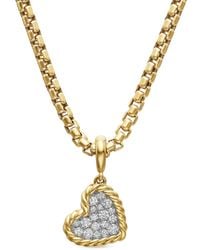 David Yurman - 18Kt Dy Elements Diamond Pendant (12.6Mm) - Lyst