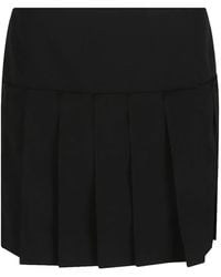 McQueen - Wool Gabardine Mini Skirt - Lyst