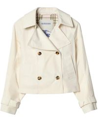 Burberry - Cropped Lightweight Ladybrook Trench Jacket​ - Lyst