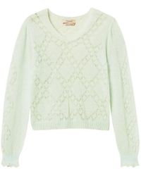 Twinset - Alpaca Blend Diamond Pattern Jumper - Lyst