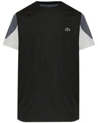 Lacoste - Logo-Patch Panelled T-Shirt - Lyst