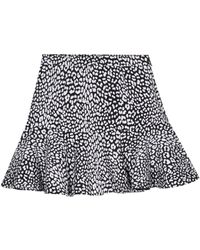 MICHAEL Michael Kors - Leopard-print Crepe Mini Skirt - Lyst
