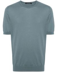 Tagliatore - Crew-neck Fine-knit T-shirt - Lyst
