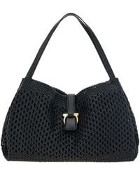 Ferragamo - Large Woven-Effect Leather Tote Bag - Lyst