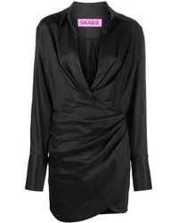 GAUGE81 - Naha Draped Mini Shirt Dress - Lyst