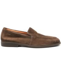 Santoni - Suede Loafers - Lyst