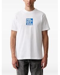 KARL LAGERFELD - Logo-Print Short-Sleeve T-Shirt - Lyst