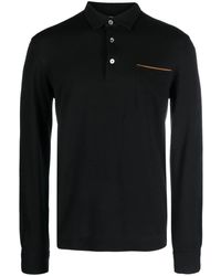 Zegna - Long-sleeve Cotton Polo Shirt - Lyst