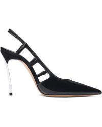 Casadei - 100Mm Cut-Out Slingback Heeled Pumps - Lyst