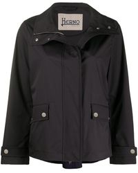 Herno Veste boxy à col montant - Bleu