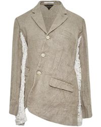 Comme des Garçons - Lace-Insert Asymmetric Jacket - Lyst