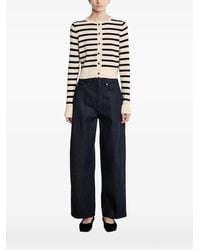 Maria McManus - Striped Fringe-Trim Cardigan - Lyst