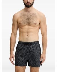 EA7 - Logo-Print Drawstring Swim Shorts - Lyst